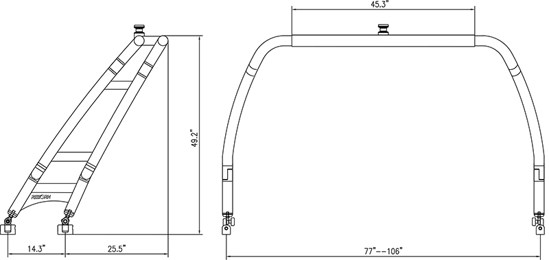 Reborn LaunchX 2026 Wakeboard Tower, Upgraded Two-Way Installation Design, 2.5" Heavy Duty Aluminum Tubing, Premium Strength &amp; Look