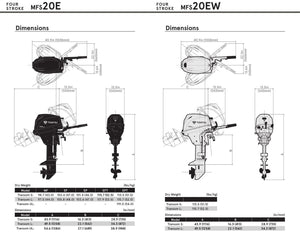 Tohatsu 4-Stroke 20HP Outboard Motor, Tiller Handle, New EFI Model 5 Years Warranty - Boat & Motor Package Deal Only