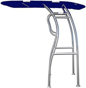Dolphin Pro2 Folding T-Top for Center Console Fishing Boats – Anodized Aluminum Bimini Canopy with Quick Release Knobs & Antenna Bracket