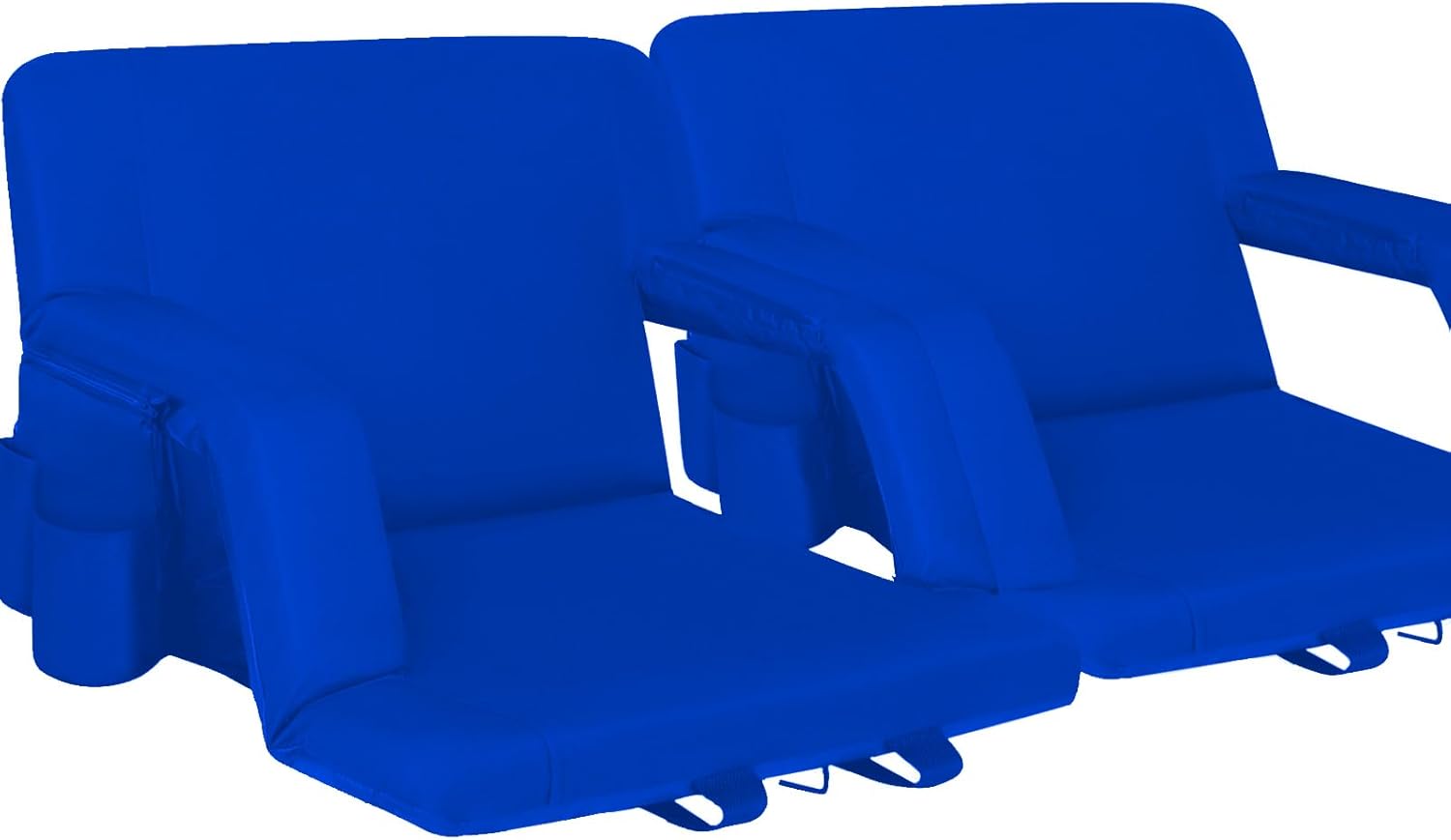 Seamax Stadium Seat for Bleachers or Benches Portable Reclining Stadium Seat Chair with Padded Cushion Chair Back and Armrest Support