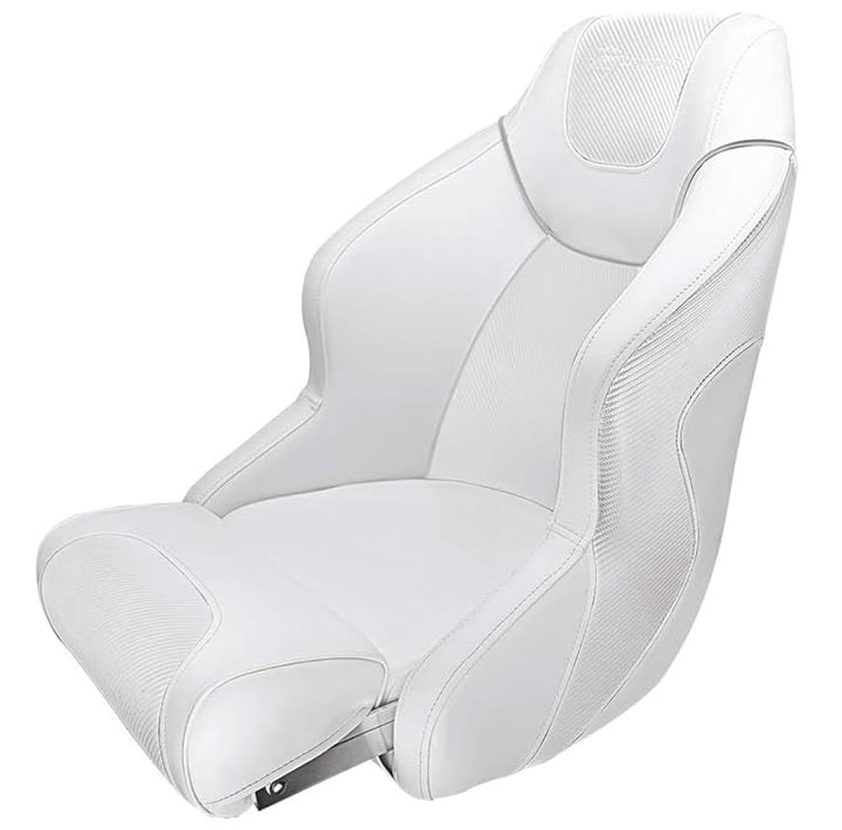 Seamax 003WW Series Premium Bucket Seat, Sport Flip Up Seat, Captain Seat (White/White)
