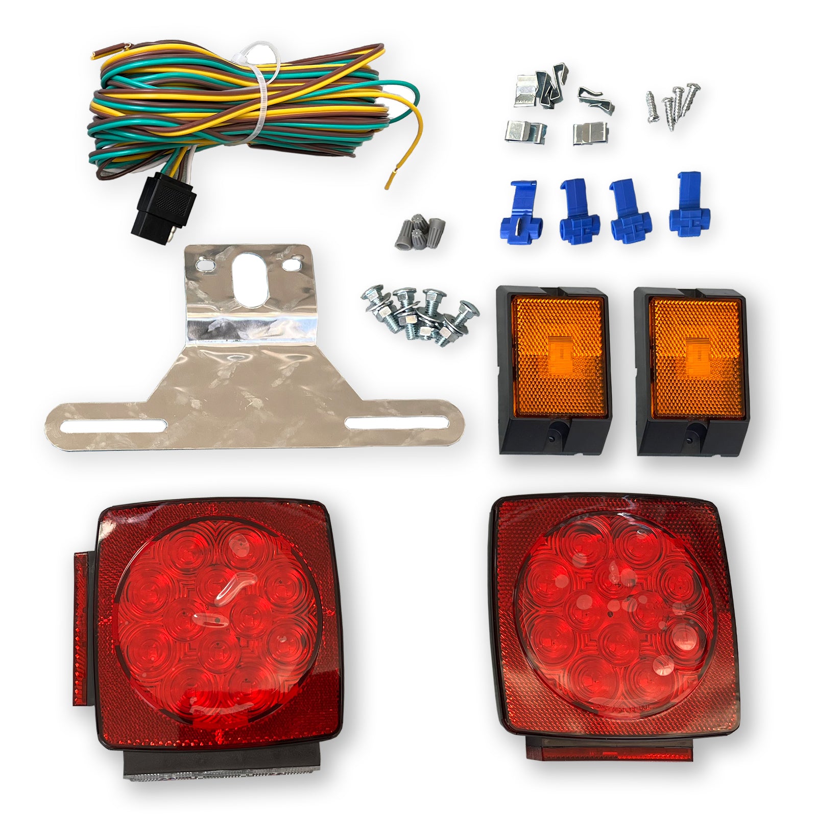 Seamax LED Tail Light Kit for Trailers under 80" Wide 1 Set, DOT Approval