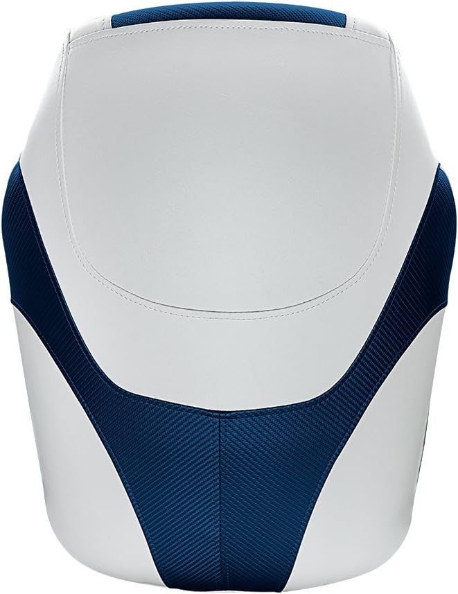 Seamander BS003WB Series Premium Bucket Seat, Sport Flip Up Seat, Captain Seat (White/Blue)