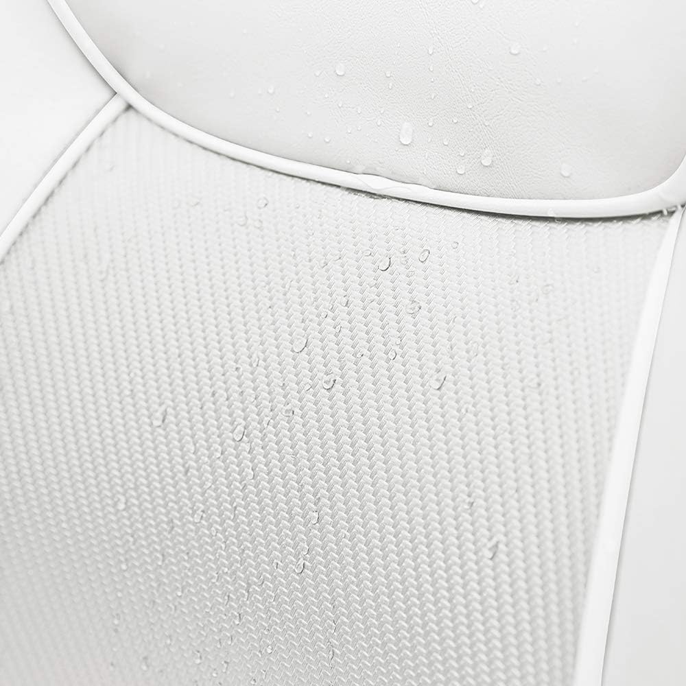 Seamax 003WW Series Premium Bucket Seat, Sport Flip Up Seat, Captain Seat (White/White)