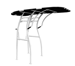 Dolphin Pro4 X Large T Top Fits Up to 57in Console - for Large Boat - Anodized Frame with Black Canopy