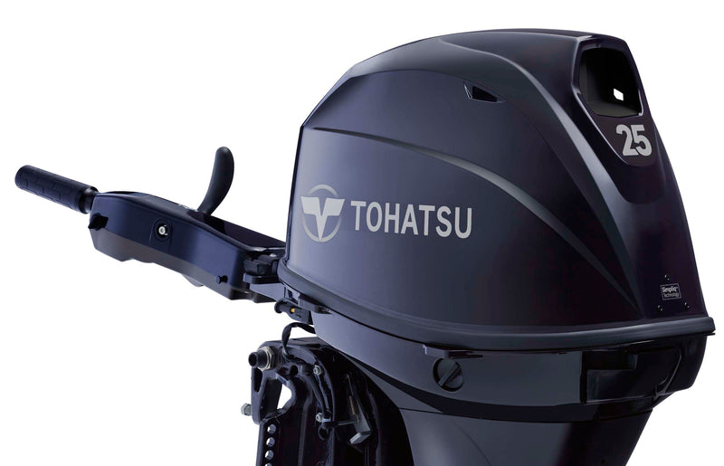 Tohatsu 4-Stroke 25HP Outboard Motor, Tiller Handle 5 Years Warranty - Boat &amp; Motor Package Deal Only