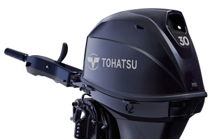 Tohatsu 4-Stroke 30HP Outboard Motor, Tiller Handle, 5 Years Warranty - Boat & Motor Package Deal Only