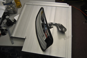 Wide Angle Rear View Mirror with Fittings for Bimini Top or Boat Towing