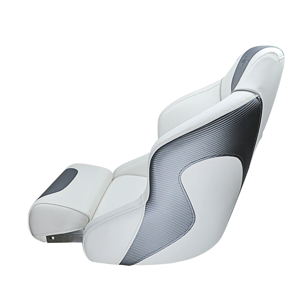 Seamander BS003WC Series Premium Bucket Seat, Sport Flip Up Seat, Captain Seat (White/Charcoal)