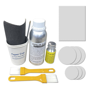Pro Repair Kit for Inflatable Boats, Marine Grade 250ml 2 Parts Adhesive Sealed in Aluminum Bottles - Option Available in PVC & Hypalon Version