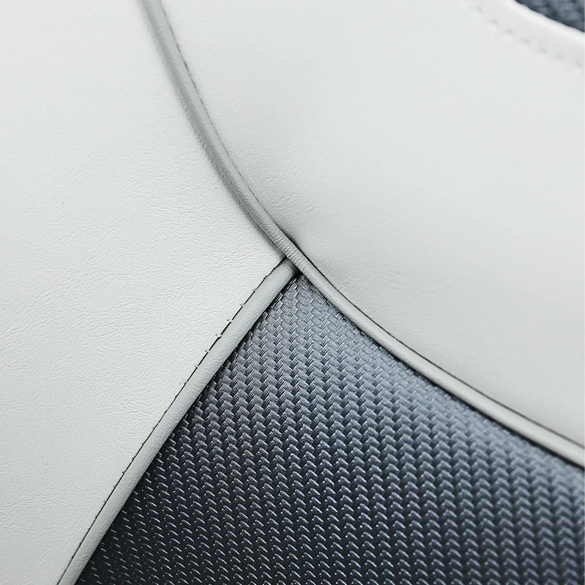 Seamander BS003WC Series Premium Bucket Seat, Sport Flip Up Seat, Captain Seat (White/Charcoal)