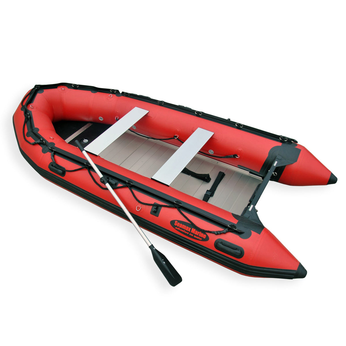 Seamax Ocean380 12.5 Feet Heavy Duty PVC Inflatable Boat, Max 5 Passengers &amp; Rated 25HP