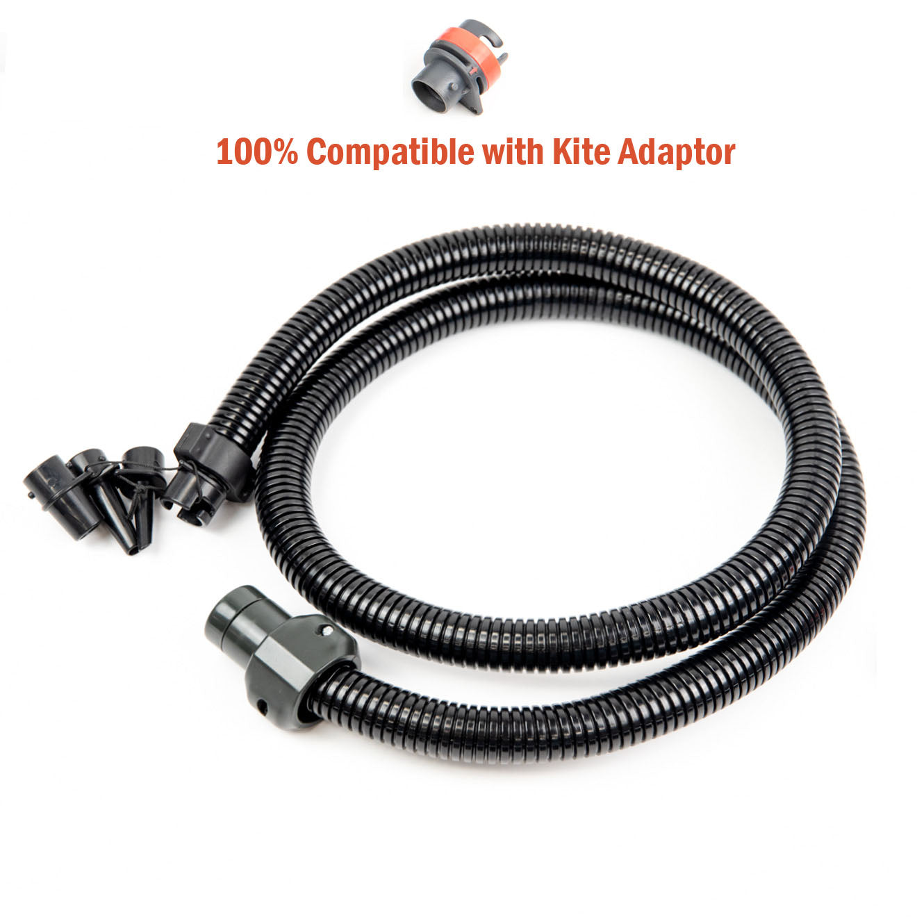 Nylon Air Hose Kit for Seamax Series Electric Air Pump to Fit Inflatable Kayak and Kite (Version 4)