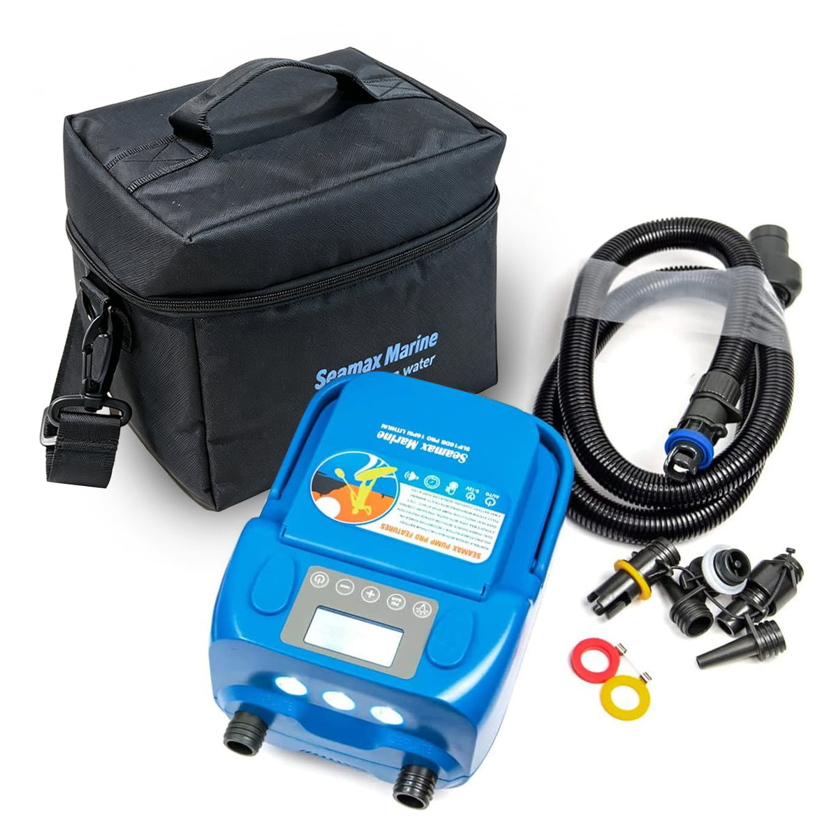 Seamax Best Portable SUP16DB Electric Air Pump Max 16PSI, Double Stage built for Fast Speed and High Pressure