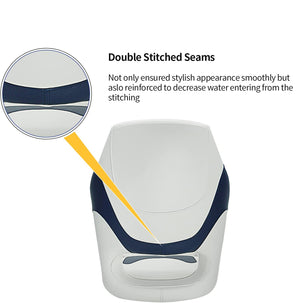 Seamax Captain Bucket Seat,Sport Flip Up Seat BS002WB (White/Blue)