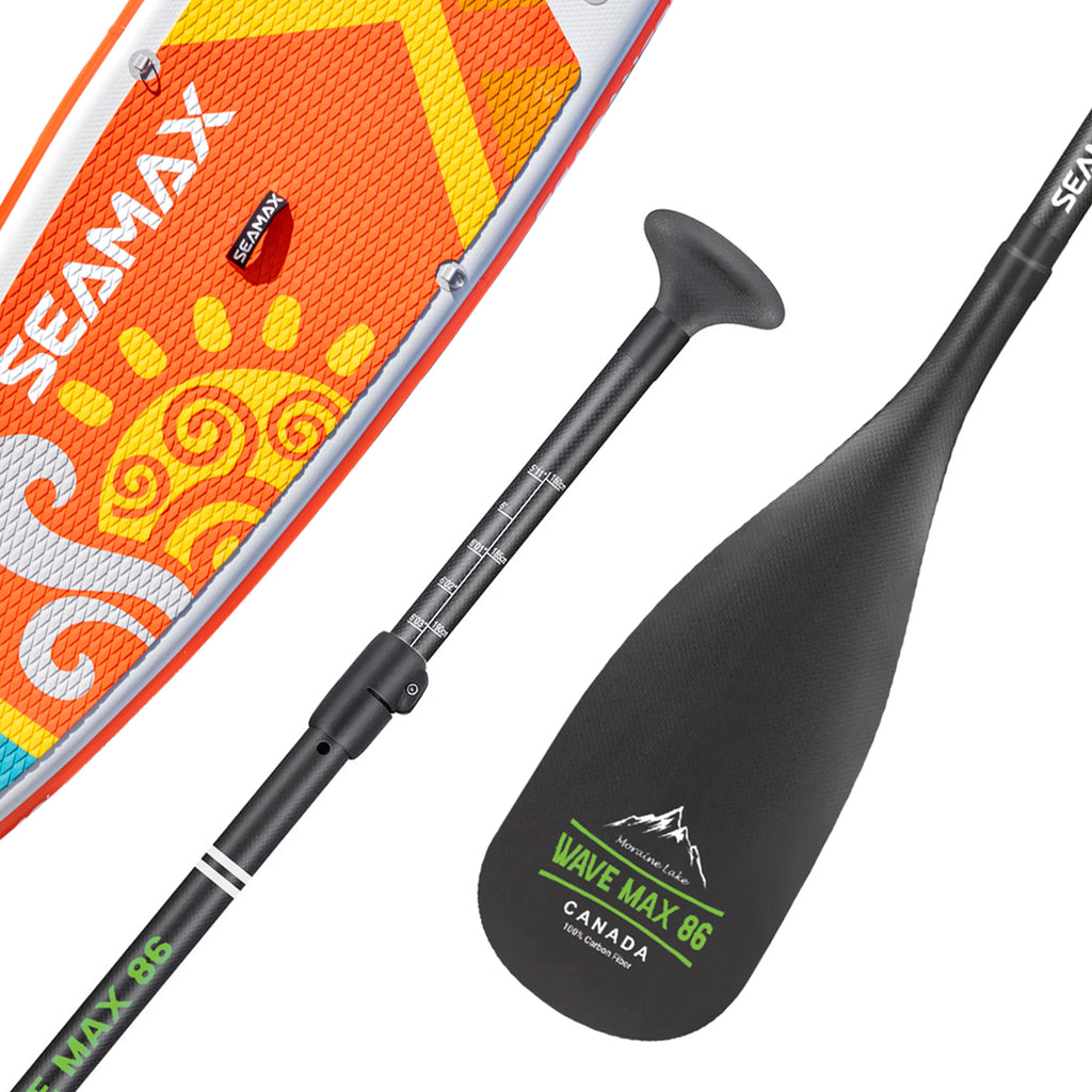 Seamax Marine WaveMax86, Carbon Fiber 3 Piece Paddle, Height Adjustabl