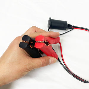 12V Alligator Clip to Cigarette Lighter Plug Converter (Battery Clamps) for SUP20 Air Pump