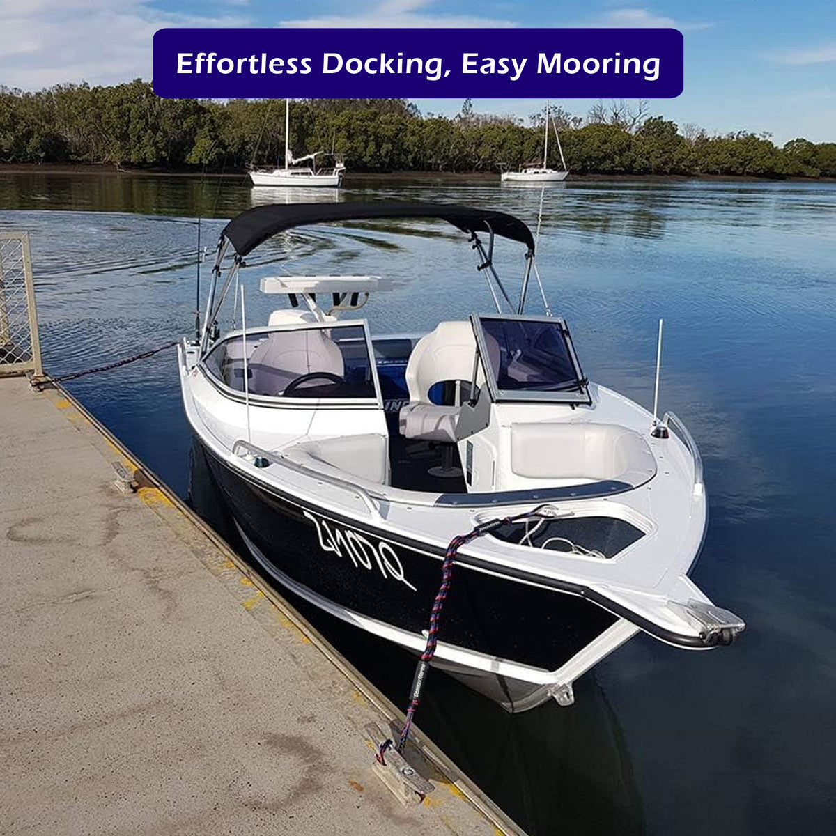 Seamax 2-Pack Bungee Dock Lines – Stretch Mooring Ropes for Boat, Jet Ski, Pontoon, Sea-Doo, WaveRunner, Kayak – 4ft to 5.5ft Shock Absorbing Dock Cords, Boating Accessories Gift