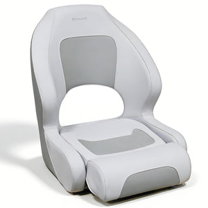 Seamax BS002GDG Series Premium Bucket Seat, Sport Flip Up Seat, Captain Seat (Grey/Dark Grey)