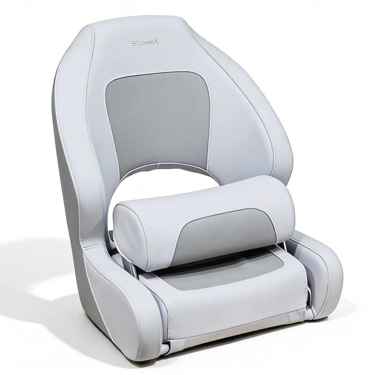 Seamax BS002GDG Series Premium Bucket Seat, Sport Flip Up Seat, Captain Seat (Grey/Dark Grey)
