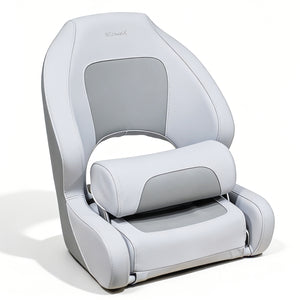 Seamax BS002GDG Series Premium Bucket Seat, Sport Flip Up Seat, Captain Seat (Grey/Dark Grey)