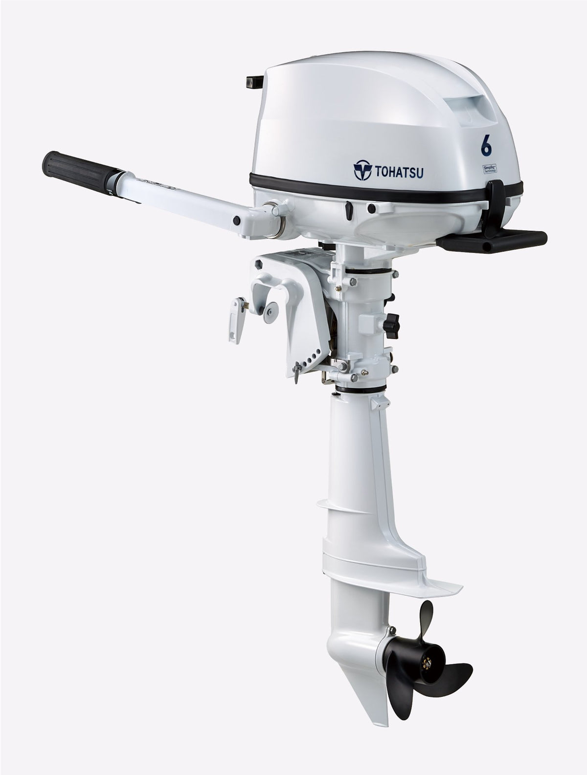 Tohatsu 4-Stroke 6HP Outboard Motor - White Color