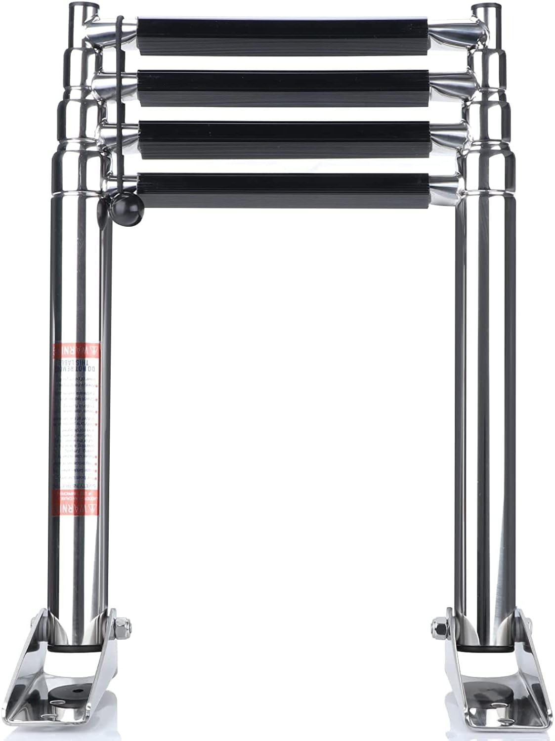 Seamax Telescopic 4 Step Ladder Stainless Steel Telescoping Extendable Ladder 600 Pound Capacity for Marine Yacht/Swimming Pool