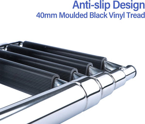 Seamax Telescopic 4 Step Ladder Stainless Steel Telescoping Extendable Ladder 600 Pound Capacity for Marine Yacht/Swimming Pool