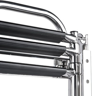 Seamax 3-Step Ladder Under Platform Slide Mount Boat Boarding Ladder, Telescoping Ladder with a Carry Handle and Mounting Screws, Press-Type Spring Latch