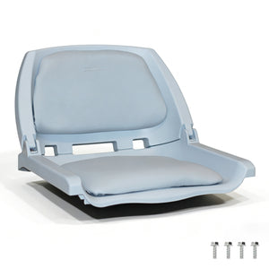 Seamax Boat Seats, Molded Low Back Fishing Boat Chairs, Marine-Grade PVC, Padded Seat & Back Cushions, Flip-up Jon Boat Seats, Bass Boat Cabin Seating