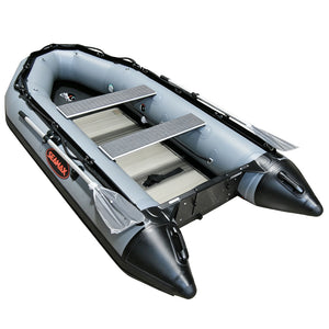 Seamax Ocean320 10.5 Feet Heavy Duty PVC Inflatable Boat, Max 4 Passengers and 15HP Rated with Aluminum Transom