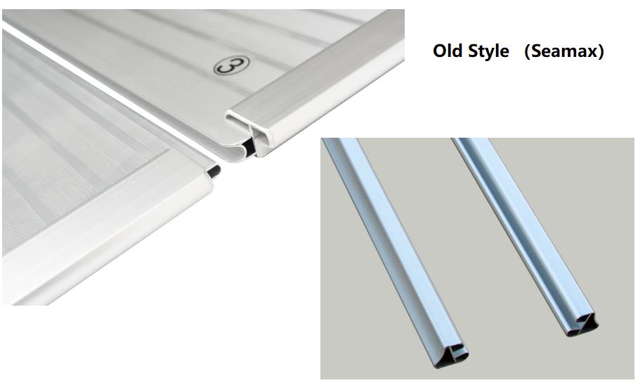 Triangle Aluminum Side Joiner Bar of Inflatable Boat,  Pair of 2ft to 28&quot; long