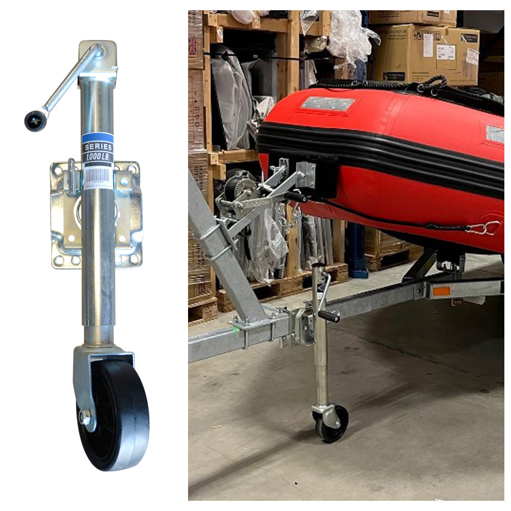 Seamax Heavy-Duty Trailer Jack, 1000 lbs Capacity, 21&quot; Lift, 5.5&quot; Wheel – Easy Hitching, Lifting &amp; Leveling for Boat, RV, Utility Trailers