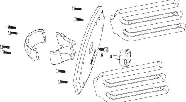 Reborn Pro quick release waterski rack polished