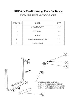 Origin SUP/KAYAK Boat Storage Rack