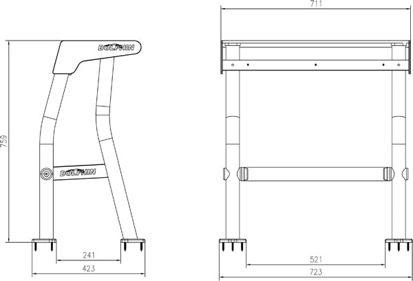 Dolphin Pro Leaning Post W/ 4 ROD ROCKET LAUNCHER