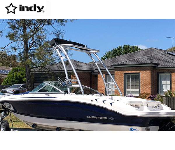 Indy Max Forward Facing Wakeboard Tower -Polished &amp; Black