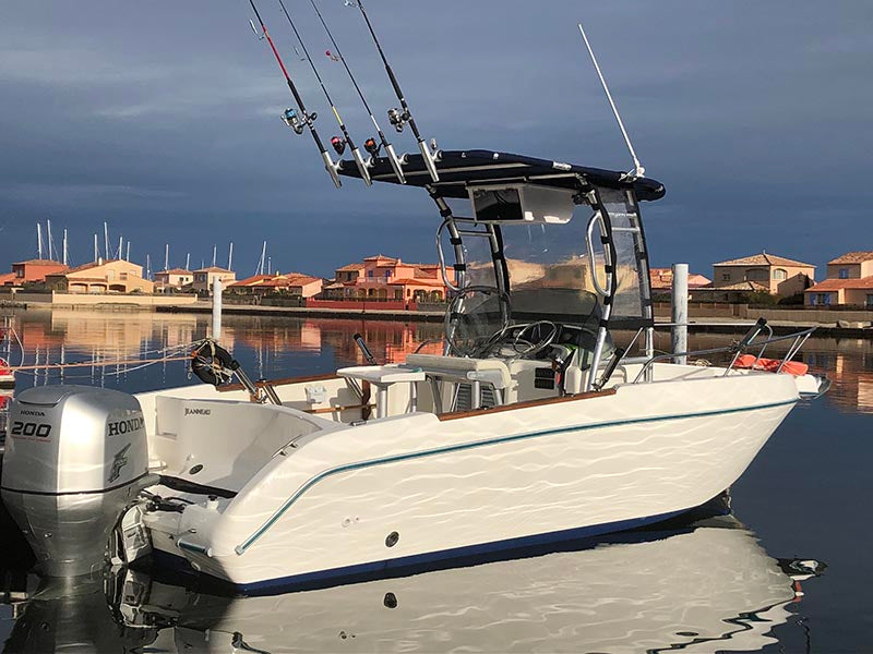 Dolphin Pro2 T Top Anodized Frame Black Canopy plus Quick Release Knobs + Antenna Bracket