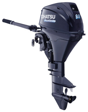 Tohatsu 4-Stroke 9.8HP Outboard Motor, Tiller Handle, New in the box - Seamax Marine