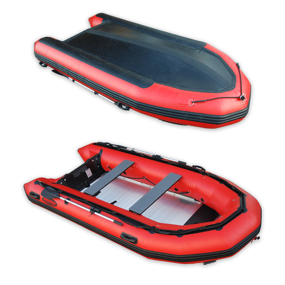 Seamax Ocean380 12.5 Feet Heavy Duty Inflatable Boat, Max 5 Passengers &amp; Rated 25HP - Seamax Marine