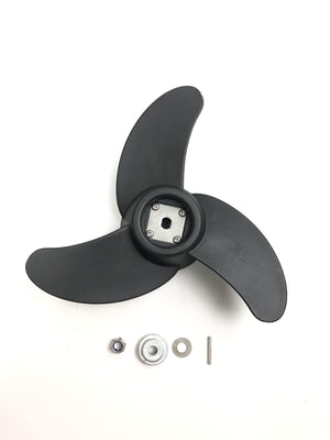 Black Fiberglass Reinforced Nylon Propeller Kit for Seamax PowerMax Models Trolling Motor - Seamax Marine
