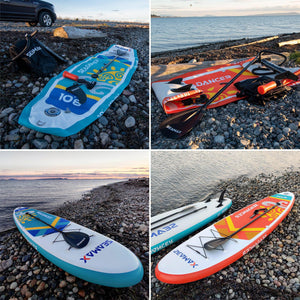 Seamax SeaDancer 108 Inflatable SUP Package, Dimensions L10'8ft x W32" x T6", 2 Color Available. Blue or Orange - Seamax Marine
