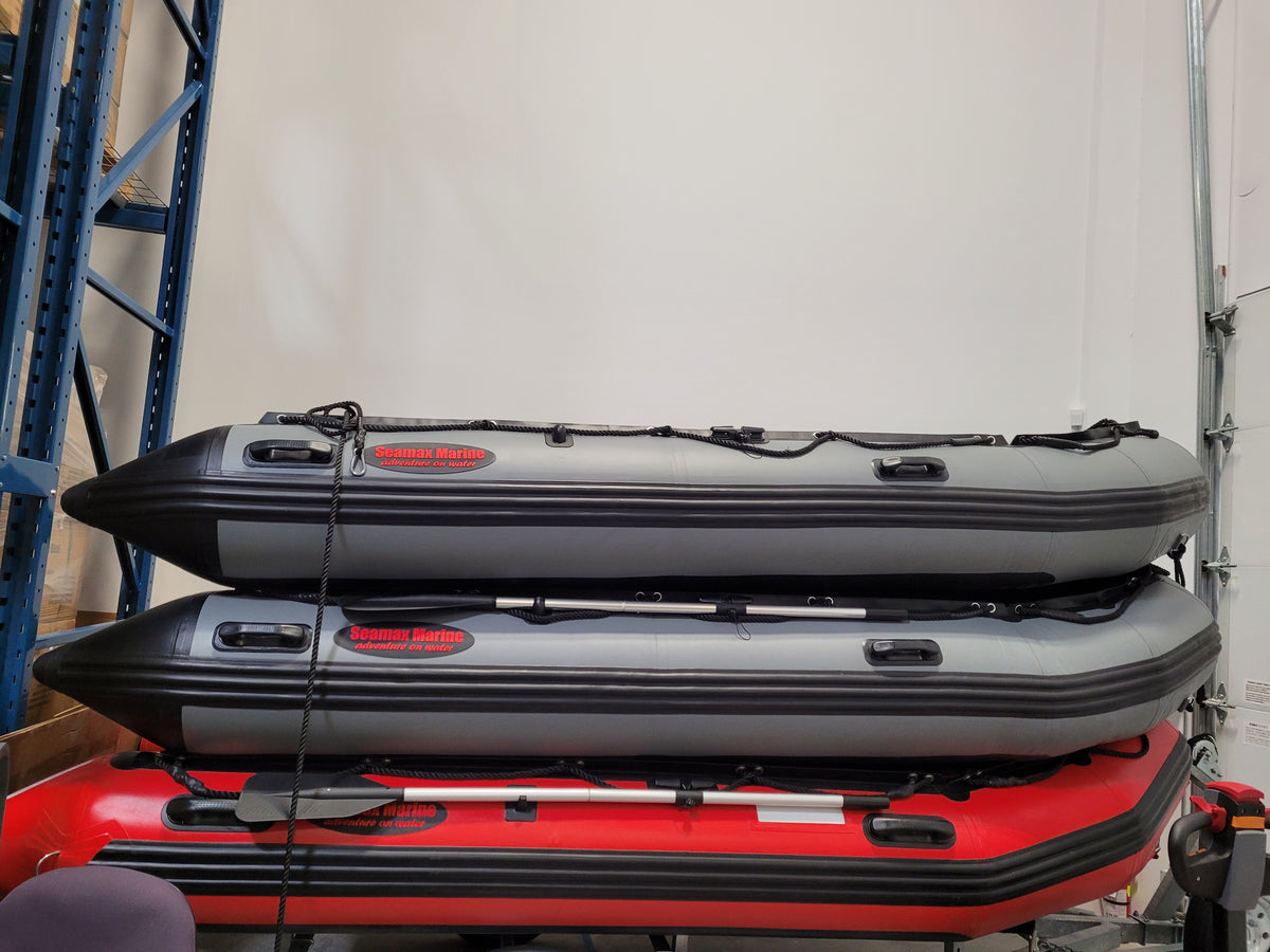 Used--Seamax Ocean380 12.5 Feet Heavy Duty PVC Inflatable Boat, Max 5 Passengers &amp; Rated 25HP-- Pick Up Only