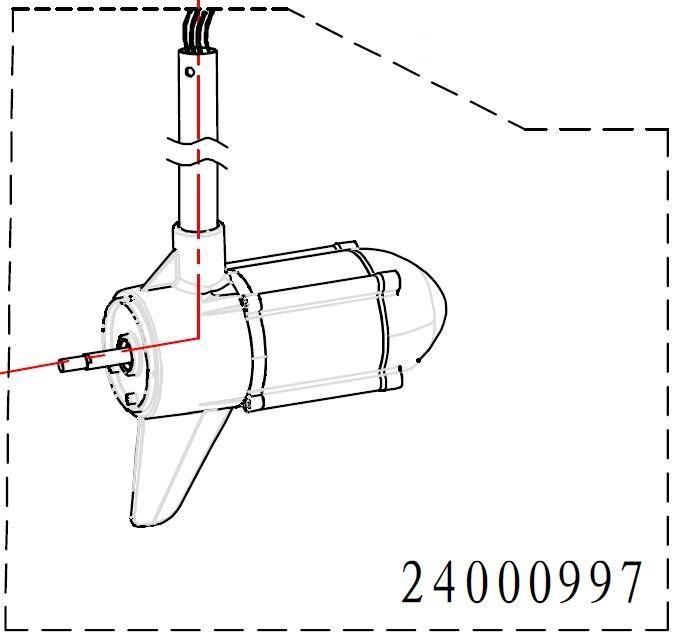 Parts for PowerMax Trolling Motor 2HP Model - 12V Brushless Motor (90cm,Black) / Part# 24000997 - Seamax Marine