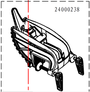 Parts for PowerMax Trolling Motor 2HP 12V & 3HP 24V model - Main Bracket  / Part# 24000238 - Seamax Marine