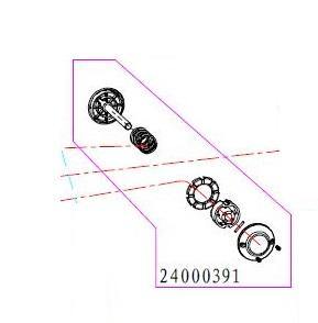 Parts for PowerMax Trolling Motor 2HP 12V & 3HP 24V model - Handle Adjuster / Part# 24000391 - Seamax Marine