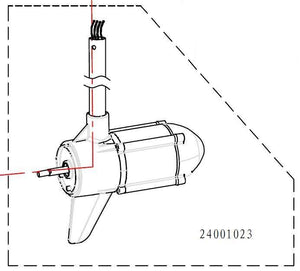 Parts for PowerMax Trolling Motor 3HP Model - 24V Brushless Motor (90cm,Black)/ Part#24001023 - Seamax Marine