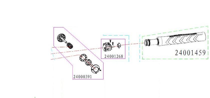 Parts for PowerMax Trolling Motor 2HP 12V & 3HP 24V model - Extendable Handle / Part# 24001459 - Seamax Marine