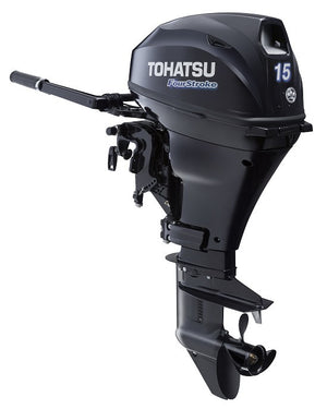 Tohatsu 4-Stroke 15HP Outboard Motor, Tiller Handle, EFI Version - Seamax Marine