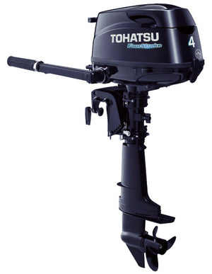 Tohatsu 4-Stroke 4HP Outboard Motor, Tiller Handle, New 5 Years Warranty - Seamax Marine